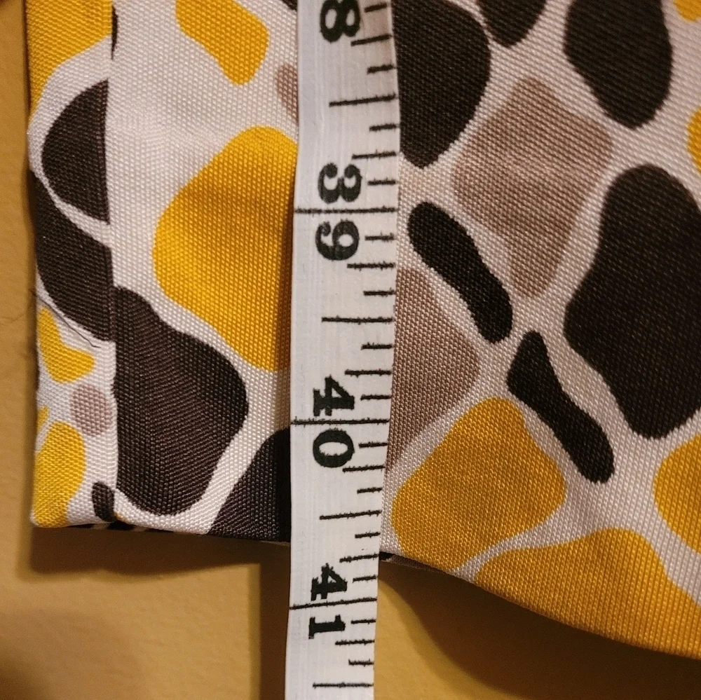 Tory Burch 100% Silk Abstract Geometric Yellow and Brown Print Dress sz S